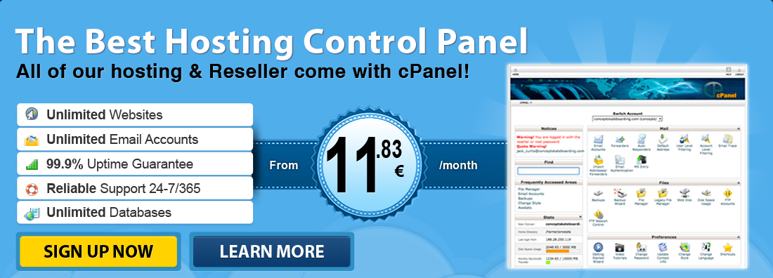 Το cPanel είναι το δημοφιλέστερο control panel φιλοξενίας
